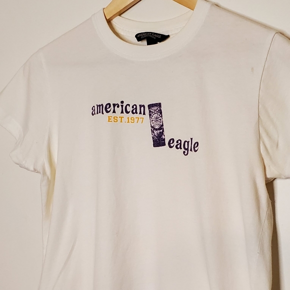 Purple and Yellow Tiki Graphic AE T-Shirt - Picture 4 of 7